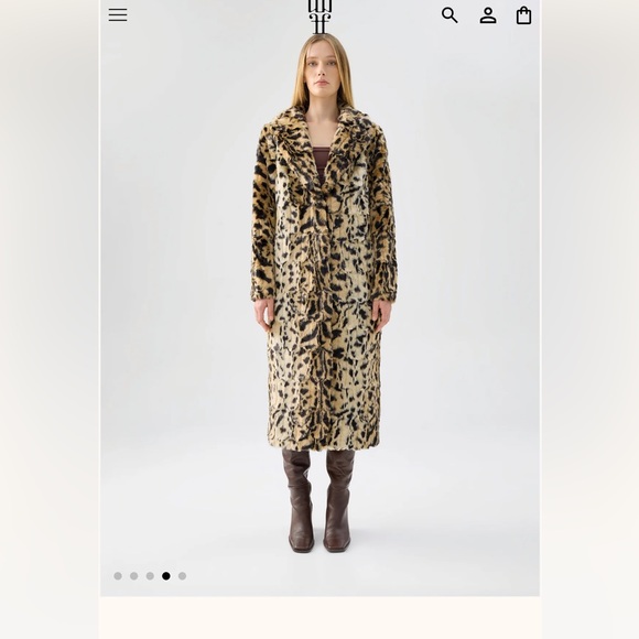 Leopard Print Faux Fur Coat - Picture 3 of 5